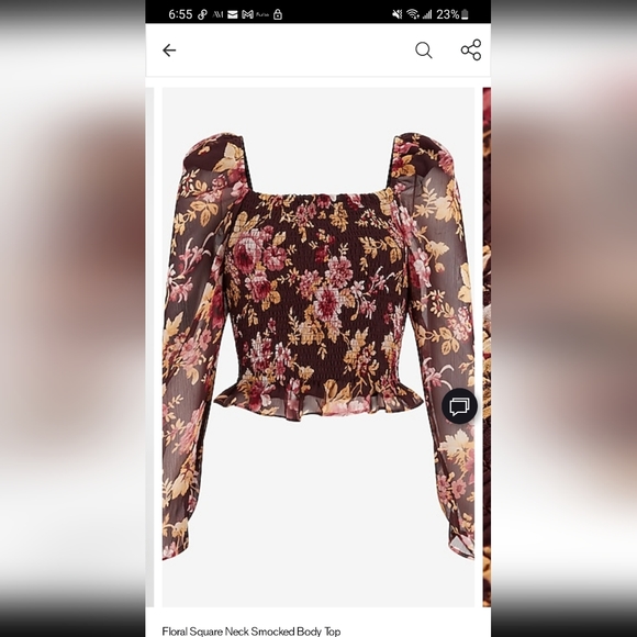 Express Floral top - Picture 3 of 4